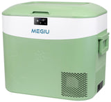 Megiu Car Fridge Portable 12 Volt Refrigerator 23 Quart (22 Liter) Freezer Compressor Cooler 12V/24V DC 110～240 V AC (Green)