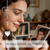 Memorial Gifts for Loss of Mom Dad Sister Husband Brother - Crystal Suncatcher Sympathy Gifts for Loss of Mother Father, Bereavement Funeral Condolence Gifts for Grieving Friend (Brother)