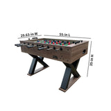 KICK Dominator 55" Foosball Table (Brown) – Professional Full-Size Indoor Game Table
