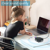 USB Speakerphone Microphone, Conference Speaker Omnidirectional Computer Mic, with 360º Voice Pickup, Touch-Sensor JOUNIVO