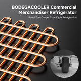 Commercial Merchandiser Refrigerator,3 Glass Door Commercial Beverage Refrigerator, Beverage Display Cooler with Soft LED Light, 53 Cu. Ft,Black
