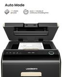 200-sheet Micro-Cut Paper Shredder for Office, P-5 High Security Shredders for Home Office Heavy Duty, Document Shredder, Home Office Heavy Duty Shredder, 8.5 Gallon Capacity Locksworth