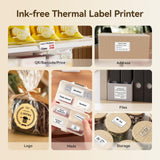 NIIMBOT B21 Pro 300 DPI Bluetooth Label Maker with Tape, Beige