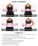 SHAPELLX Plus Size Waist Trainer for Women Postpartum Belly Band Tummy Control Waist Cincher Corset Workout Body Shaper Pink