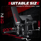 KeppiFitness Adjustable Weight Bench, Bench3000 MAX Heavy Duty Workout Bench Press with Leg Extension and Preacher Pad for Home Gym Fitness, Flat Incline Decline Sit Up Bench Keppi Fitness