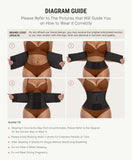 FeelinGirl Workout Waist Trainer Underbust Girdle Corsets Cincher Hourglass Corset Body Shaper for Women Rose Red L