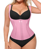 SHAPELLX Waist Trainer for Women Tummy Control Shapewear Postpartum Faja Body Shaper with Adjustable Strap Pink 3XL