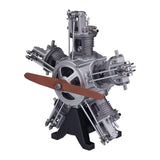 MechPuConToy DM116 Mini Metal Engine Model Kit That Works, 1:6 Five-Cylinder Radial Engine Aircraft Engine Electric Model DIY Assembly Kit, Science Education Educational for Youth & Teens (250+ PCS)