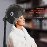TASALON Ionic Hooded Hair Dryer - 1875W Bonnet Dryer with 3 Temperature Settings - Portable Standing Dryer for Home and Salon (Black)