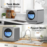 MOMOKOVA Portable Countertop Dishwasher with 5L Built-in Water Tank,Upgraded 7 Program & 24H Delayed Wash,360° Dual Spray, 167℉ High-Temp & No Hookup Needed for Home,white (Stellar Carbon)