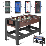 RAYKEEP 54" 4-in-1 Swivel Multi Game Table - Combo Game Table Set for Youth, Adults - Indoor and Outdoor Arcade Sports Table - Air Hockey, Billiards, Foosball, Ping Pong for Home, Game Room
