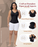 SHAPSHE Waist Trainer for Women Corset Shapewear Tummy Control Cincher Workout Sport Girdle With Adjustable Straps BLK/X-Small