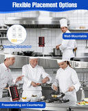 Commercial Kitchen Timer for Cooking, 6 Channel Timer Restaurant Kitchen Supplies, Heavy-Duty Timer - Stainless Steel | Digital LED Technology | Reminder Function | Loud Alarm