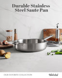 Stainless Steel Cookware Set, 8 Pcs Tir-Ply Pots and Pans Set, PFOA&PTFE Free, Dishwasher&Oven Safe, Kitchen Induction Compatible, ollas de acero inoxidable para cocinar