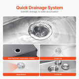 VEVOR Drop In Kitchen Sink 33 Inch Kitchen Sink Workstation, 304 Stainless Steel Top Mount Sinks, Drop-In Single Bowl with Ledge & Multiple Accessories Sink for RV, Prep Kitchen, Bar 33 x 22 x 9inch