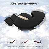 Real Relax Massage Chair Full Body of Dual Core S Track,Zero Gravity Realiner with App Control,Bluetooth,Foot Roller,Home or Office Use,Black and Gold