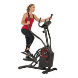Sunny Health & Fitness Premium Cardio Climber Stepping Elliptical Machine - SF-E3919, Black Sunny Health & Fitness
