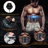 ABS Stimulator, Ab Trainer, EMS Muscle Stimulator LCD Screen Muscle Stimulator USB Rechargeable Portable Muscle Trainer Abdominal / arm / Leg Fitness Workouts Gear XENGUAN