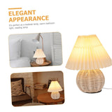 JUAKSQZYI Table lamp Pleated Night Light Table Lamp Led Bedside Lamp Desk Light with Warm Glow USB Powered for Bedroom Living Room Office Decor