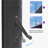 PURPLE LEAF Patio Telescopic Umbrella 11.5' x 11.5' Up Down Lifting Grey