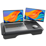 SAIJI Laptop Lap Desk with External Monitor Holder Fits Up to 17" Laptops