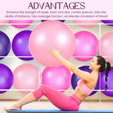 Leyndo 4 Pcs 26 Inch Yoga Exercise Ball Pilates Pregnancy Birthing Fitness Ball with Quick Pump Anti Burst for Improved Posture, Balance, Yoga, Pilates, Training (Vivid Color)