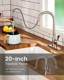 APPASO Touchless Kitchen Faucet with Pull Down Sprayer, Motion Sensor Hands Free Single Handle Kitchen Sink Faucets, Brushed Nickel, 1 or 3 Holes Compatible, 3 Modes Sprayer