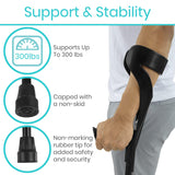 Vive Forearm Crutches (Pair) - Adjustable, Lightweight Arm Crutches Forearm for Adults - Ergonomic Arm Crutch Cuff and Comfortable Handles - Heavy Duty Crutches Non Slip Skid Replaceable Rubber Tips