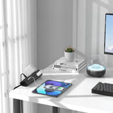 Jgstkcity Desk Clamp Power Strip 40W USB C,8 Outlets,8 USB,6FT,Black