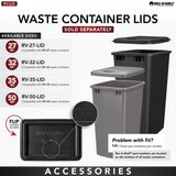 Rev-A-Shelf Double Pullout Trash Can, Min Cabinet Opening 15" W, 35 Qt