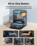 eufy C28 Robot Vacuum and Mop Combo,15,000 Pa Suction, HydroJet Always Fresh Roller Mop, Upgraded from X10 Pro, Zero-Tangle Design for Pet Hair, Auto Mop Washing&Drying, Self-Emptying&Refilling