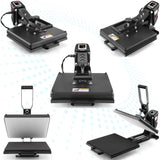 Whubefy Heat Press 15x15 Slide Out, Industrial-Quality Clamshell Sublimation Heat Transfer Machine