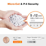 12-Sheet Micro-Cut Paper Shredders for Home Office, Heavy Duty Document Shredder with 5.5 Gallon Pullout Bin for CD/Credit Card
