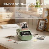 NIIMBOT B21 Pro 300 DPI Bluetooth Label Maker with Tape, Green