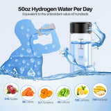 MOVOCA Hydrogen Water Bottle, 3Min 2200PPB Rapid Hydrogen Water Generator -SPE PEM Tech, 14OZ Portable Hydro Water Machine, Health Care Gifts for Husband, Wife, Family, Friends, Travel