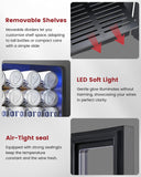 Feelfunn 24 Cans Beverage Refrigerator Cooler - Mini Fridge with Digital Temperature Control, Soda Wine Beer Drink Fridge - Small Refrigerator for Office Home Bedroom Dorm Bar, Black