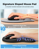 PVIPCZ Ergonomic Wrist Support Set for Keyboard and Mouse, Sloped Mouse Pad