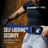 Self-Locking Weight Lifting Belt - Premium Weightlifting Belt for Serious Functional Fitness, Weight Lifting, and Olympic Lifting Athletes - Lifting Support for Men and Women (Medium, Midnight Blue)