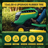 USCaster 15x6.00-6nhs Lawn Mower Tires Tubeless (2 Pack),Replacement Riding Lawn Mower Front Tires,Compatible withRiding Mowers and Lawn Tractor, 3" Centered Hub and 3/4" Bushings（Yellow)
