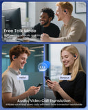 AI Translation Earbuds Real Time 164 Languages 80H Playtime Translator Ear Buds Audifonos Traductores Inglés Español Wireless Earphones Bluetooth AI Headphone for Travel Meeting Learning K08