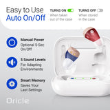 Oricle Standard 2.0 Hearing Aids for Seniors - Oricle Hearing Aids for Adults with Advanced Noise Cancellation - Easy Volume Control with Portable Charging Case