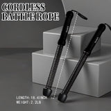 Weighted Ropeless Battle Ropes - Workout Rope for HIIT, Full-Body Exercise, Portable Fitness Equipment for Men & Women (Grey)