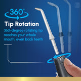 Waterpik Aquarius Water Flosser For Teeth Cleaning, Gums, Braces, Dental Care, Electric Power With 10 Settings, 7 Tips For Multiple Users And Needs, ADA Accepted, Black WP-662, Packaging May Vary