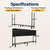 VIVOHOME Upgraded Heavy Duty 8 ft 1/2 Cord Firewood Rack Outdoor with Cover Combo Set, Thick Steel Log Holder Up to 3300 lb, Fire Wood Pile Storage Stand Organizer Black