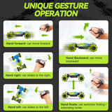 Dysaim Gesture RC Car Hand Controlled Stunt Car for 6-12 yr Boys Girls, 2.4GHz Remote Control Gesture Sensor Toy Drift Twist with Light Music for Kids Birthday Xmas Gift