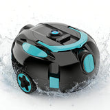Obito H1 Robotic Pool Cleaner, Powerful Robotic Cleaner with Dual Suction Inlets, Cordless Automatic Pool Cleaner for Cleaning the Bottom of the Pool, 130-Min Runtime (Cannot Climb Walls)