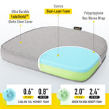 SUNROX Gel Memory Foam Chair Cushions, FadeShield Water-, Stain-Resistant Durable Reversible Seat Cushion Pads with Ties for Indoor