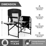 Yestomo Camping Chairs, Folding Chairs for Outside, Directors Chairs Foldable Adults Heavy Duty,Support to 450LBS