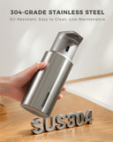 DODO MEKIA Automatic Liquid Soap Dispenser Touchless, 304 Stainless Steel Bottle Body &16.2oz/480ml Rechargeable, 3 Adjustable Liquid Levels, IPX7 Waterproof, for Kitchen Bathroom, Stainless Steel