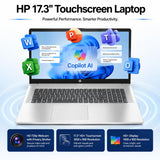 HP 17 Inch Touchscreen Business Laptop, AMD Ryzen 5 7430U, 64GB RAM, 2T SSD